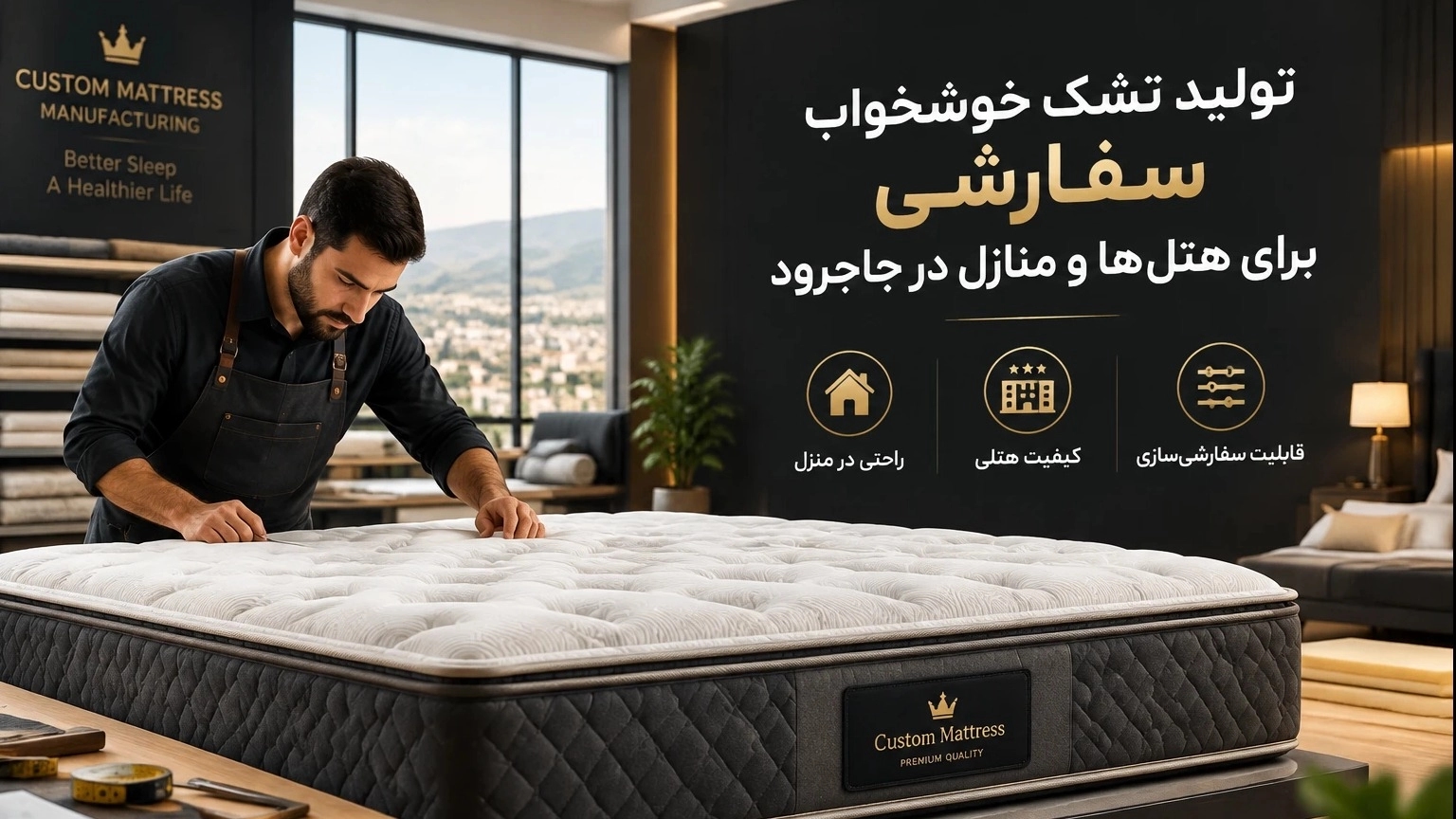تولید تشک خوشخواب سفارشی برای هتلها و منازل در جاجرود تولید تشک خوشخواب سفارشی برای هتلها و منازل در جاجرود